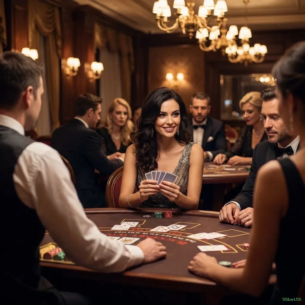 Imagem promocional do cassino online da 55bet55 mostrando jogos ao vivo